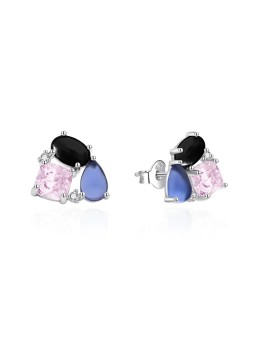 Agato Orecchini originali in argento con zirconi colorati AGT-E129PC donna