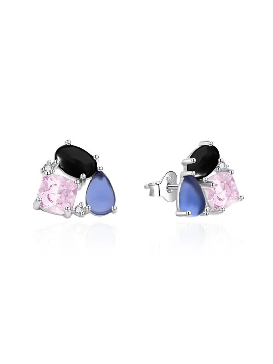 Agato Orecchini originali in argento con zirconi colorati AGT-E129PC donna
