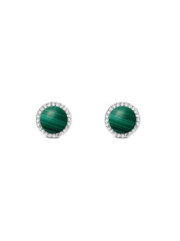 Daniel Wellington Eleganti orecchini e bottoni con malachite e cristalli Audrey DW00401419 donna