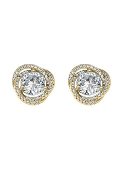 CRYSTAlp Eleganti orecchini placcati oro con cristalli Ray 42334.G donna