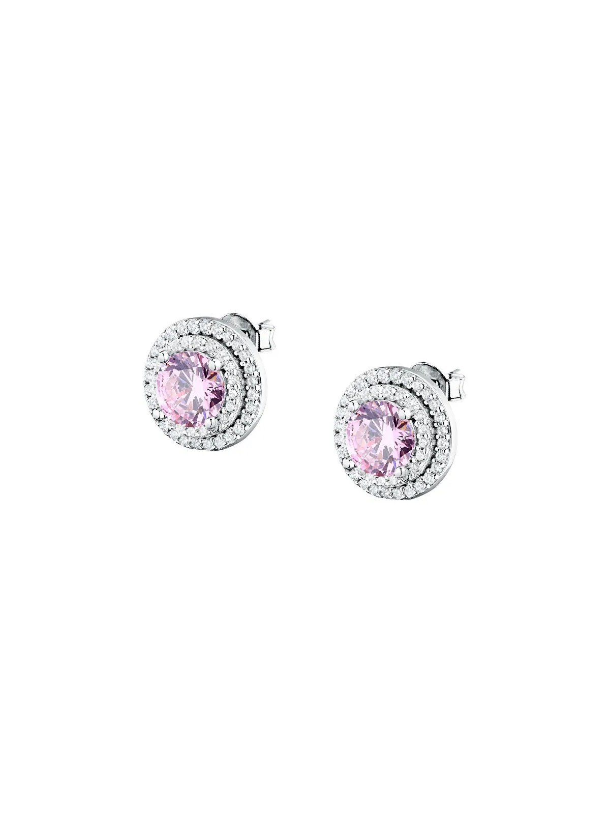 Morellato Orecchini in argento lucido con zirconi rosa Tesori SAIW273 donna