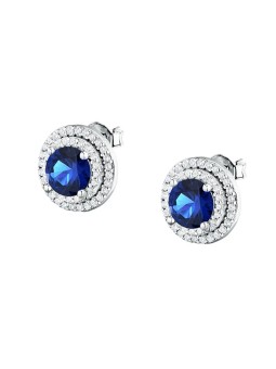 Morellato Eleganti orecchini in argento con zircone blu Tesori SAIW274 donna