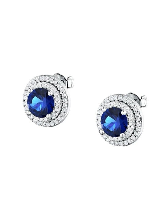Morellato Eleganti orecchini in argento con zircone blu Tesori SAIW274 donna