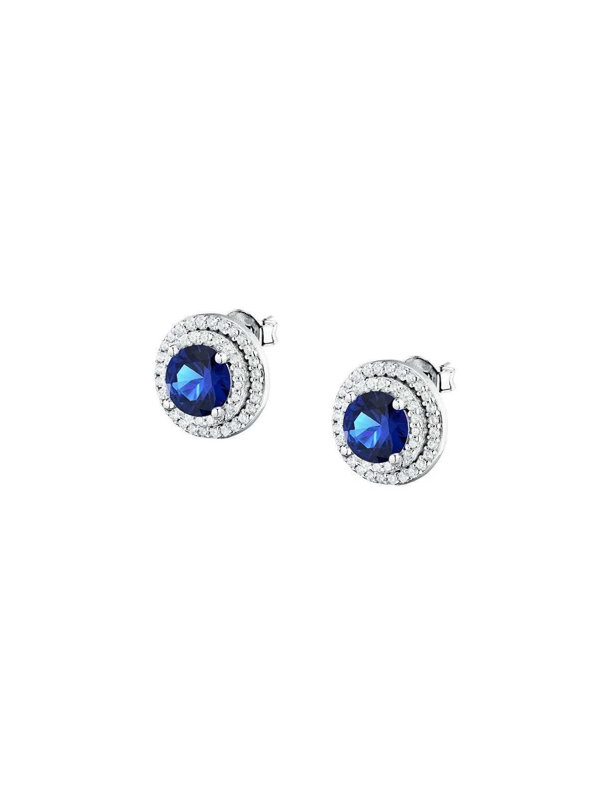 Morellato Eleganti orecchini in argento con zircone blu Tesori SAIW274 donna