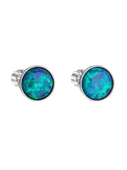 Evolution Group Orecchini in argento con opale sintetico verde 11001.3 verde donna