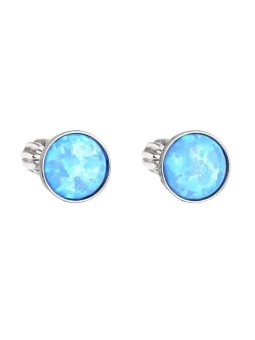 Evolution Group Orecchini in argento con opale sintetico azzurro chiaro 11001.3 lt.blue donna