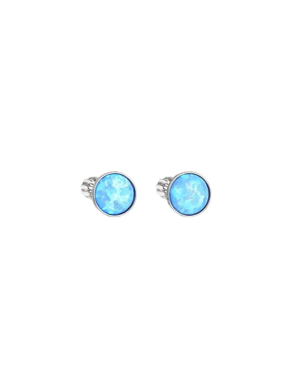 Evolution Group Orecchini in argento con opale sintetico azzurro chiaro 11001.3 lt.blue donna