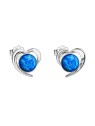 Evolution Group Orecchini a cuore in argento con opali sintetici blu 31259.3 blu donna