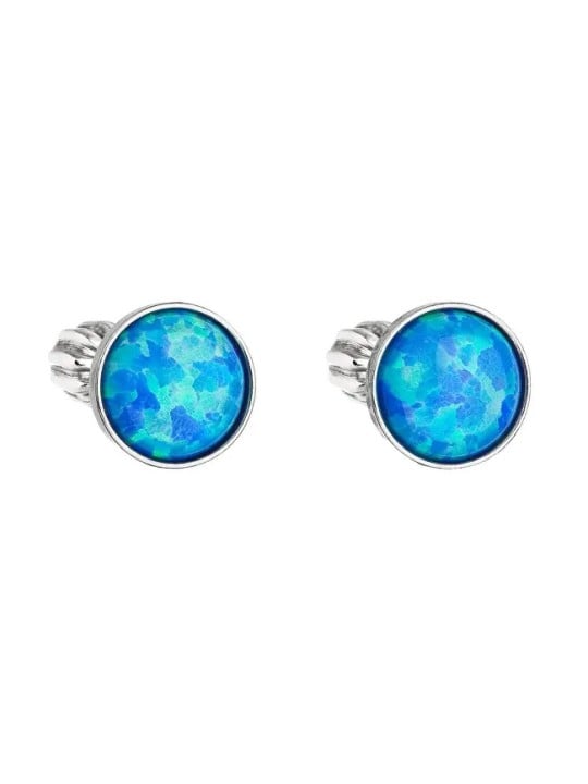 Evolution Group Orecchini in argento con opale sintetico blu 11001.3 blu donna