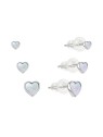 MOISS Set di orecchini a forma di cuore in argento E0004634 (3 paia di orecchini) donna