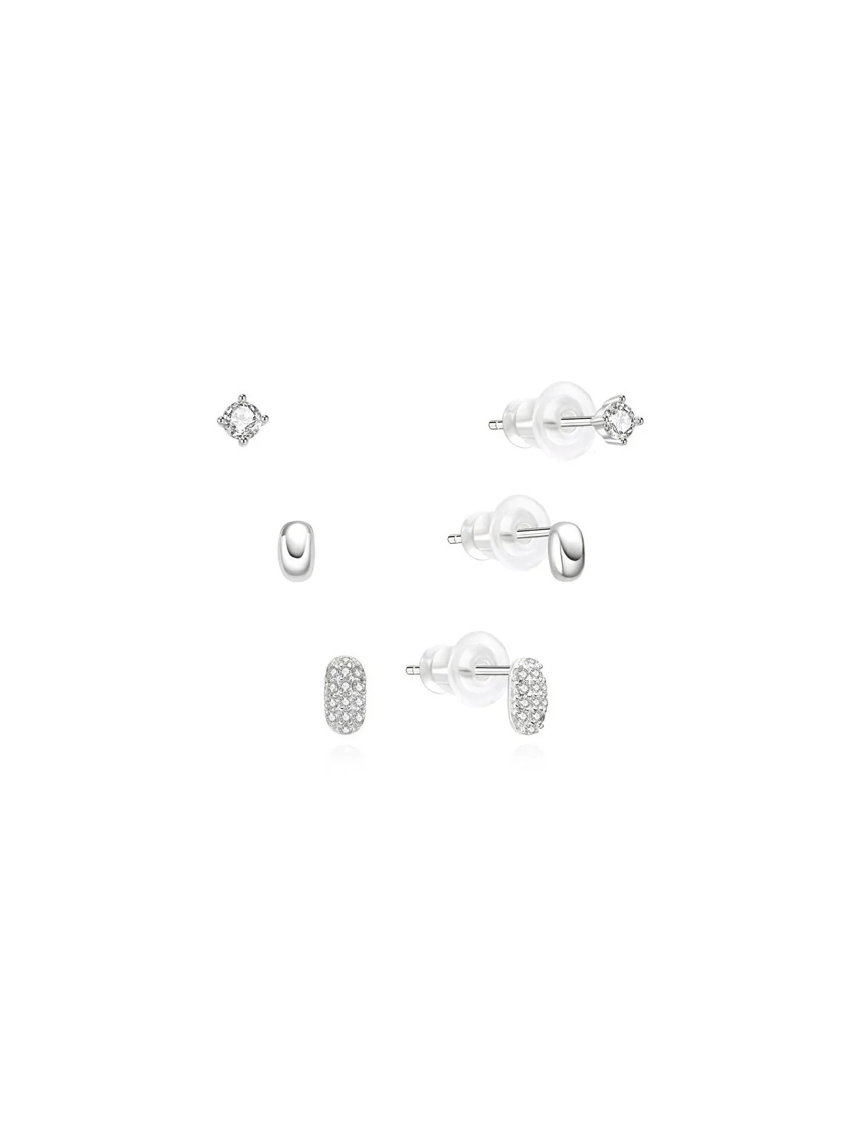 MOISS Set di orecchini coordinati in argento E0004885 (3 paia di orecchini) donna