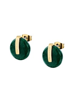 Orecchini Trussardi alla moda placcati in oro con agata T-Round TJAYF12 donna