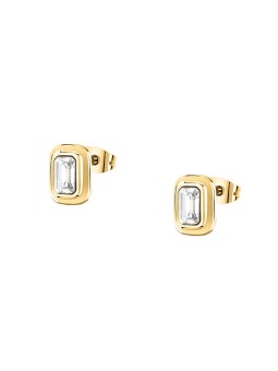 Trussardi Orecchini placcati oro con zirconi cubici T-Design TJAXA28 donna
