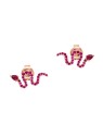 Emporio Armani Orecchini placcati oro Serpente con zirconi fucsia EG3614221 donna