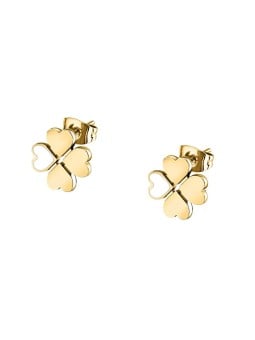 Orecchini La Petite Story in acciaio placcato oro Quadrifoglio Amicizia LPS01ARR101 donna