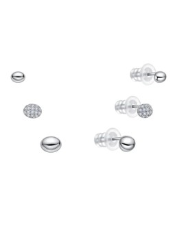 MOISS Set di orecchini piccoli in argento E0004887 (3 paia di orecchini) donna