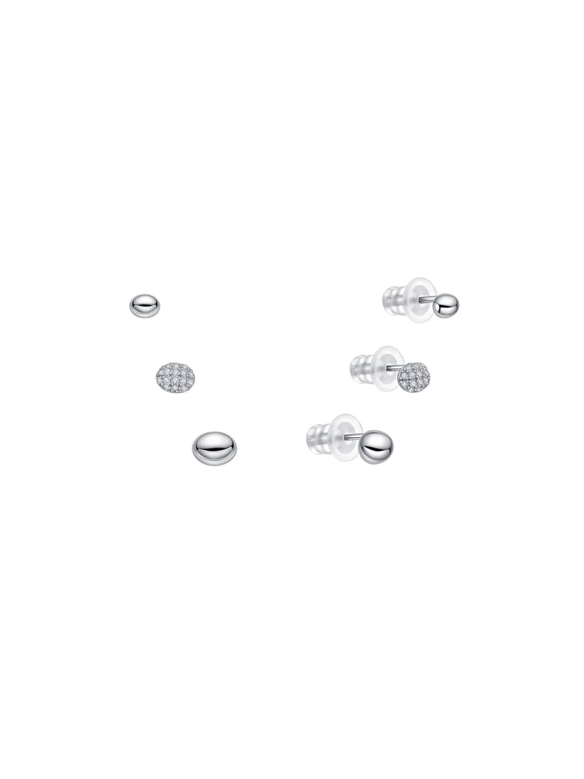 MOISS Set di orecchini piccoli in argento E0004887 (3 paia di orecchini) donna