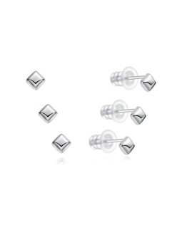 MOISS Set di orecchini piccoli in argento E0004635 (3 paia di orecchini) donna