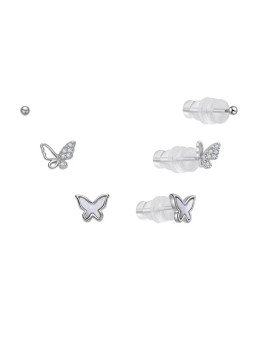 MOISS Set di orecchini giocosi in argento E0004921 (3 paia di orecchini) donna