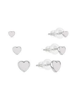 MOISS Set di orecchini in argento Cuori E0004640 (3 paia di orecchini) donna
