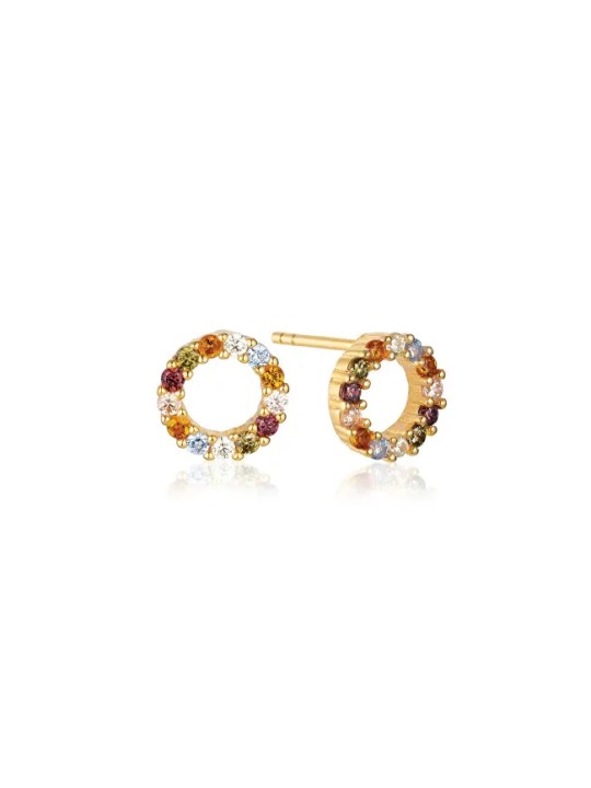 Sif Jakobs Orecchini placcati oro con zirconi cubici colorati Biella SJ-E337-ACZ-YG donna