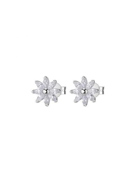 Rosato Orecchini a forma di fiore in argento con cubic zirconi Gaia RZGA72 donna