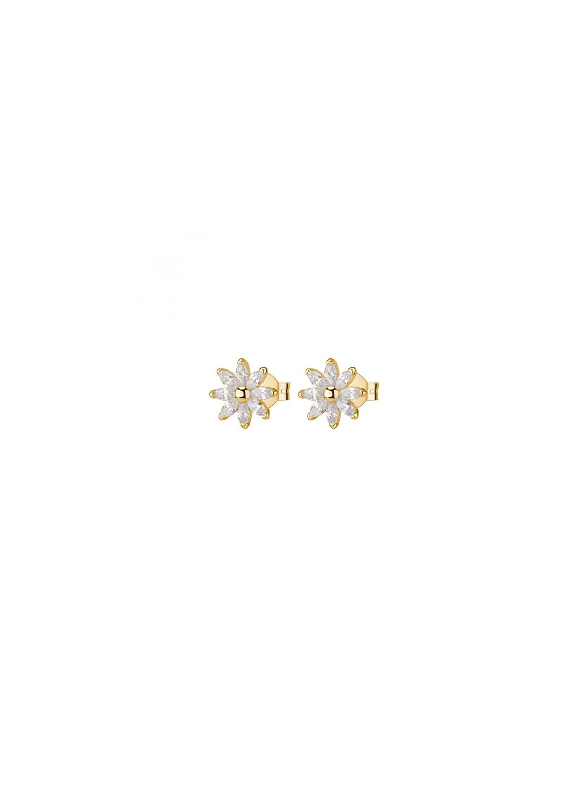 Rosato Orecchini floreali placcati oro con zirconi cubici Gaia RZGA74 donna