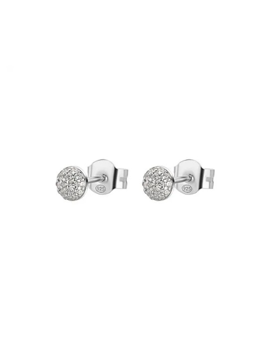 Rosato Orecchini a bottone in argento con zirconi cubici Bianca RZBI68 donna