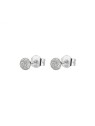 Rosato Orecchini a bottone in argento con zirconi cubici Bianca RZBI68 donna