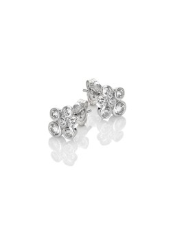 Hot Diamonds Deliziosi orecchini in argento con diamanti e topazi Tender DE836 donna