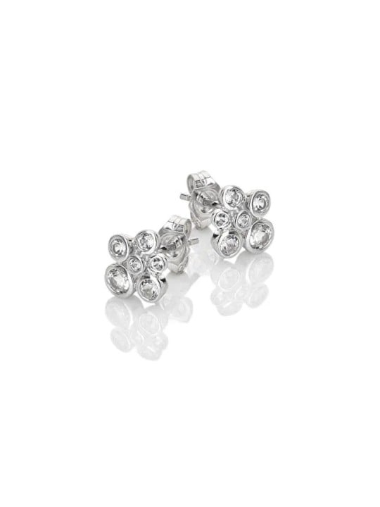Hot Diamonds Deliziosi orecchini in argento con diamanti e topazi Tender DE836 donna