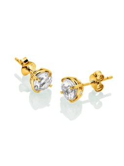 Hot Diamonds Orecchini a bottone placcati in oro con topazi e diamanti Gemstone DE834 donna