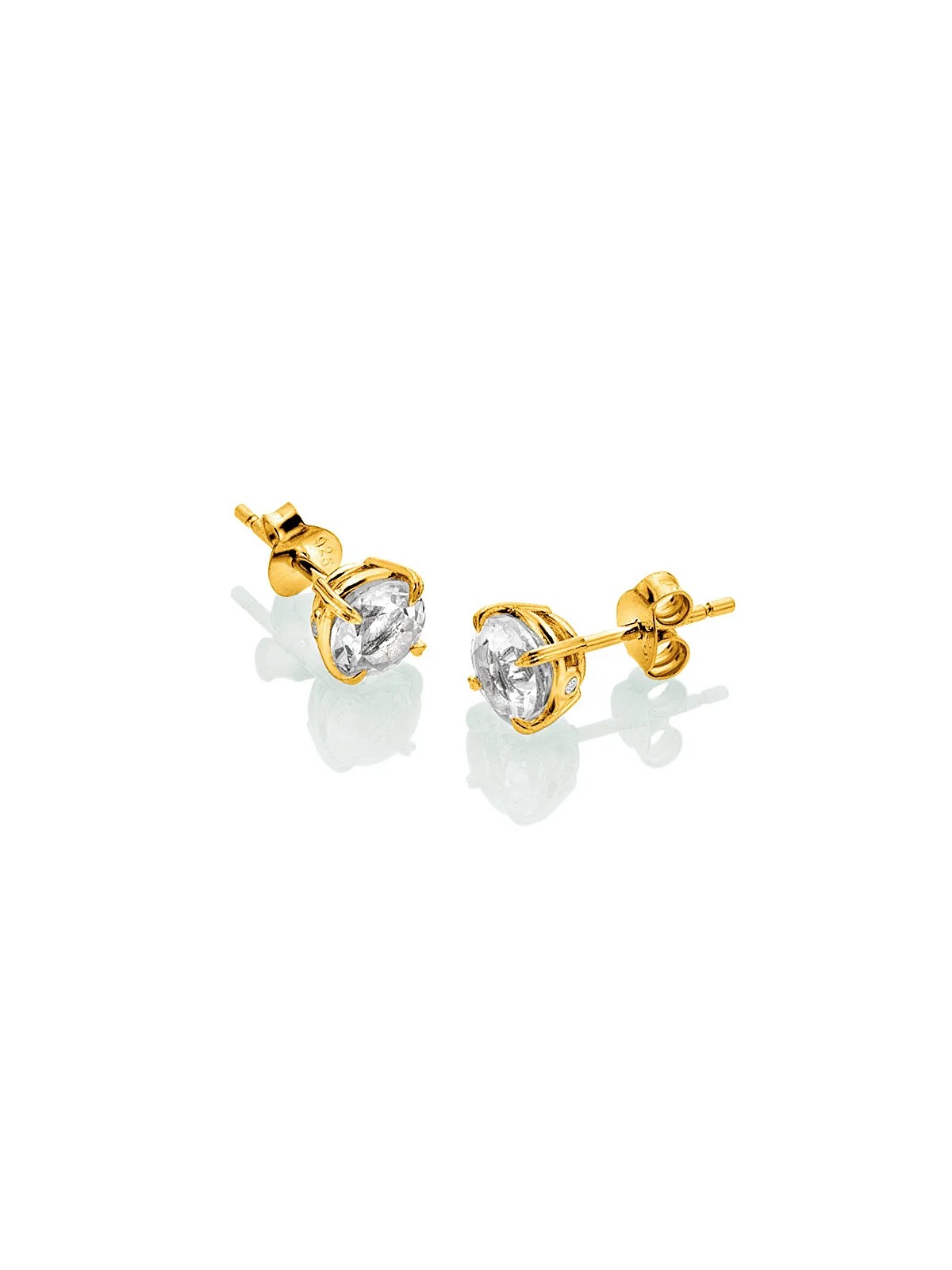 Hot Diamonds Orecchini a bottone placcati in oro con topazi e diamanti Gemstone DE834 donna