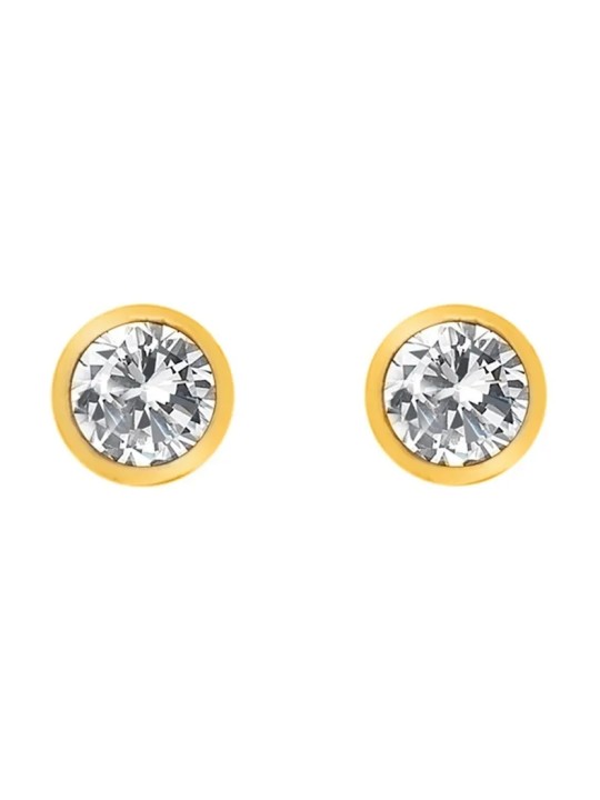 Hot Diamonds Orecchini placcati in oro con topazio e diamante autentico Gemstone DE832 donna