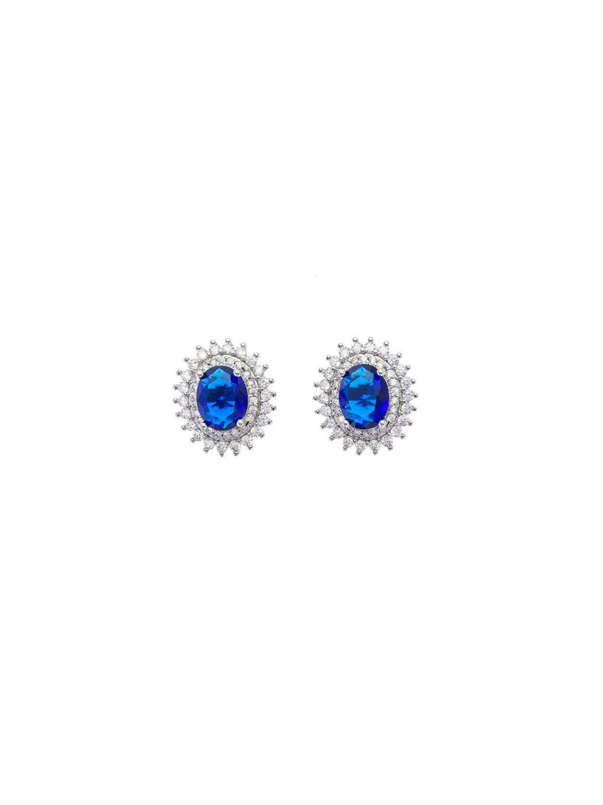 Oliver Weber Orecchini ovali con cristalli blu Dusk 23202 donna