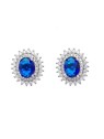 Oliver Weber Orecchini ovali con cristalli blu Dusk 23202 donna