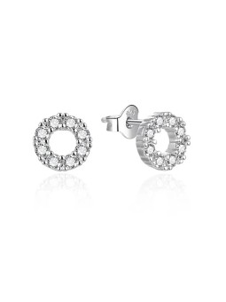 Agato Orecchini in argento con zirconi trasparenti Circle AGT-E178PW donna