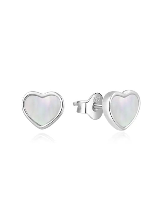 Agato Delicati orecchini in argento Cuori con madreperla AGT-E215P donna