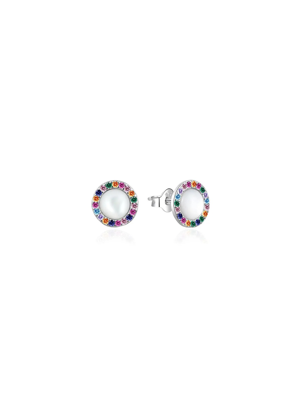 Orecchini Agato in argento con zirconi colorati e madreperla AGT-E203PC donna
