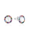 Orecchini Agato in argento con zirconi colorati e madreperla AGT-E203PC donna