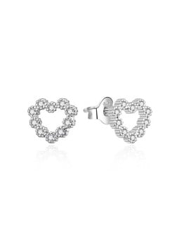 Agato Orecchini a forma di cuore in argento scintillante AGT-E206PW donna