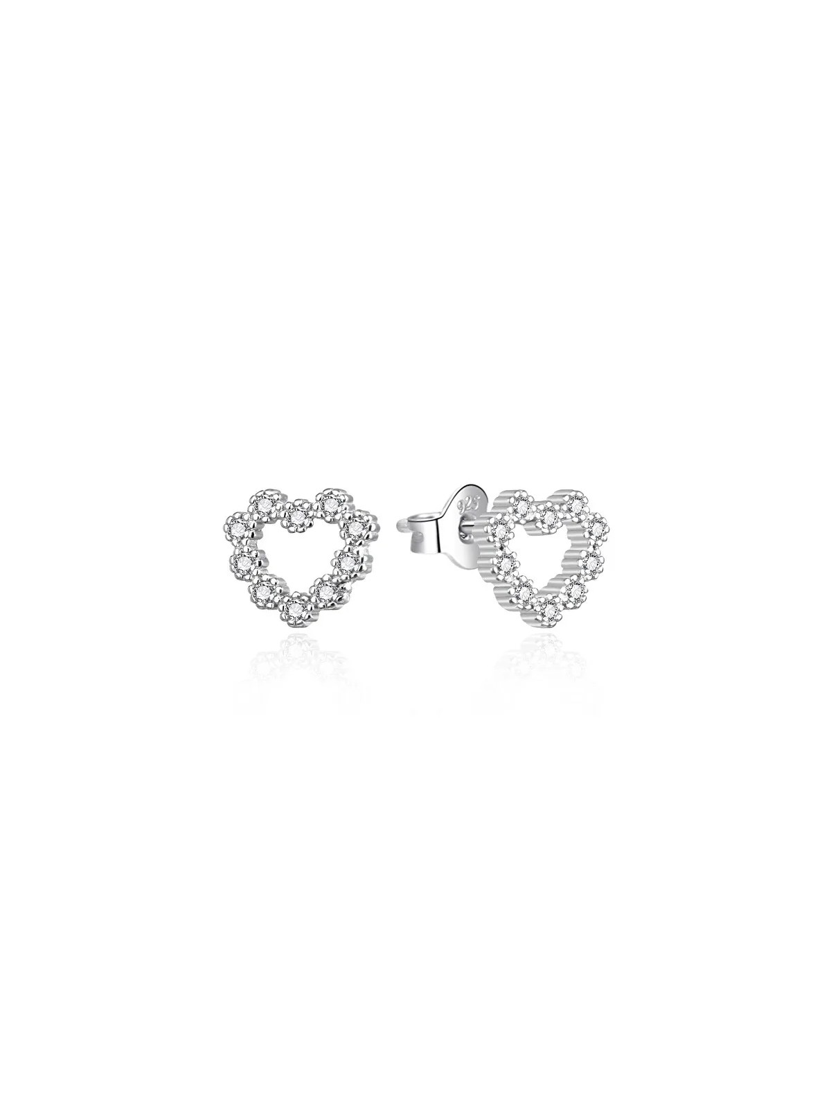 Agato Orecchini a forma di cuore in argento scintillante AGT-E206PW donna