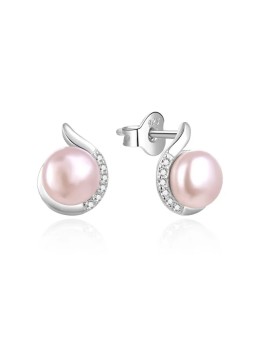 Agato Eleganti orecchini in argento con perle e zirconi AGT-E219PW-PPI donna