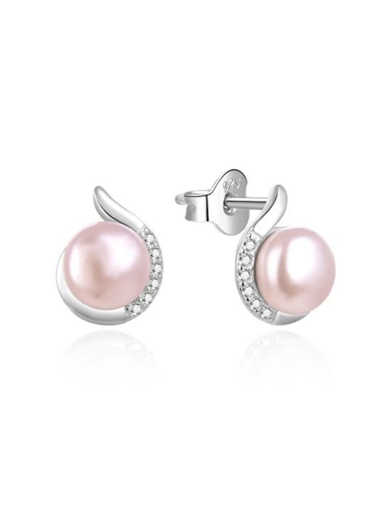 Agato Eleganti orecchini in argento con perle e zirconi AGT-E219PW-PPI donna