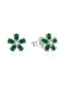 Agato Orecchini in argento Fiori con zirconi verdi AGT-E243PGR donna