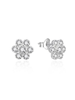 Agato Orecchini in argento Fiori con zirconi trasparenti AGT-E179PW donna