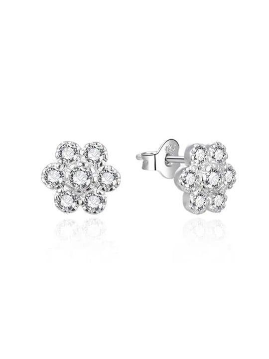 Agato Orecchini in argento Fiori con zirconi trasparenti AGT-E179PW donna