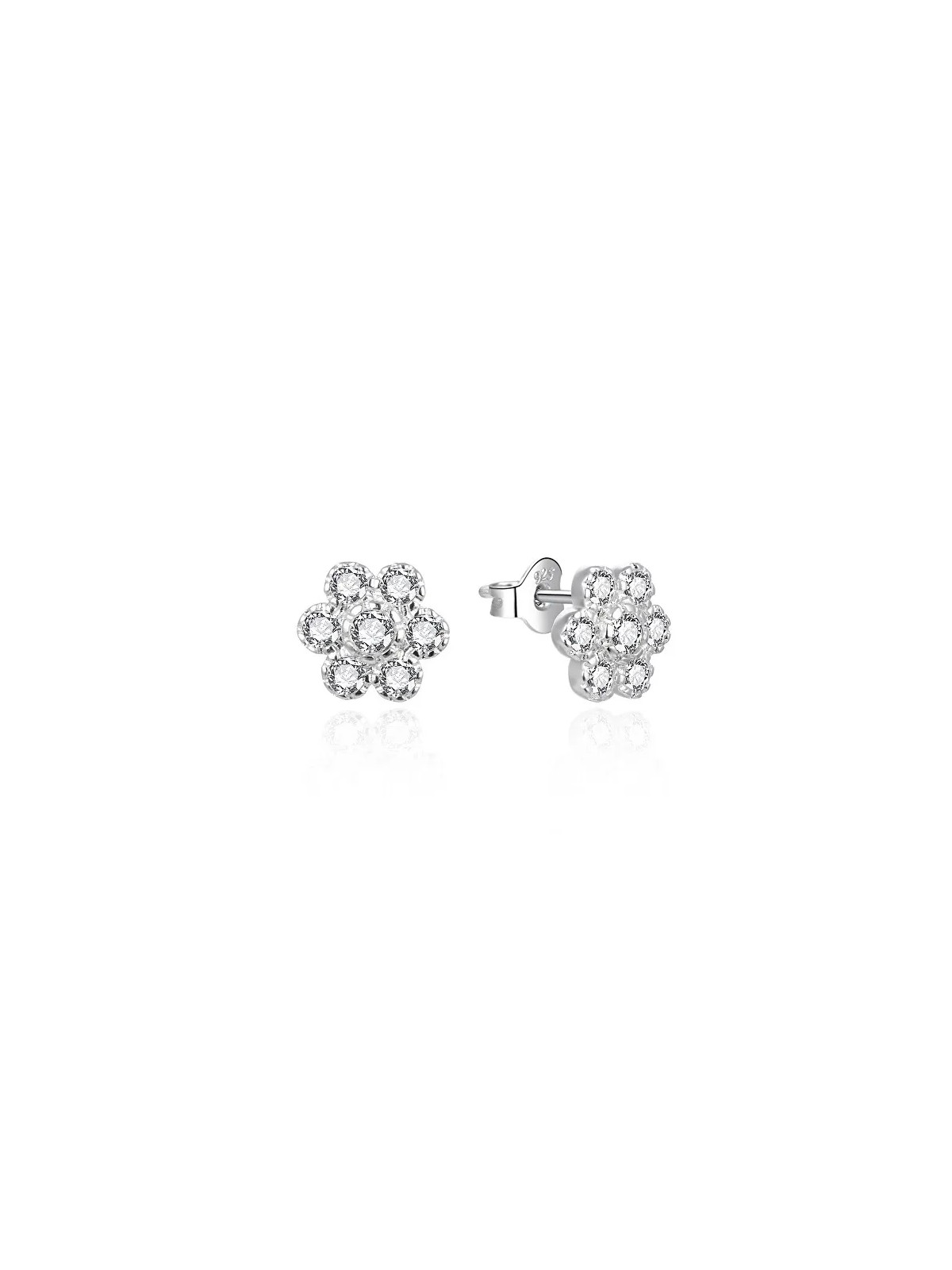 Agato Orecchini in argento Fiori con zirconi trasparenti AGT-E179PW donna