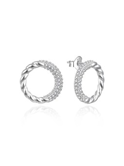 Agato Orecchini in argento di design con zirconi AGT-E189PW donna