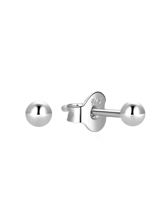 MOISS Orecchini minimalisti in argento con pietre E000142 - Diametro: 0,3 cm donna
